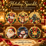 Christmas Diamond Painting Ornament Kit – Sparkling DIY Tree Decorations & Holiday Craft Gift