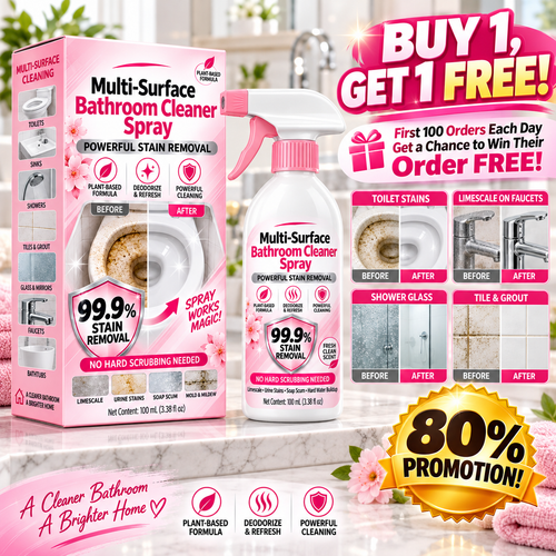 ⏰ Congratulations! You’ve Unlocked an Exclusive Offer — Get an Extra 90% OFF Today on the Multi-Purpose Bathroom Cleaner Spray. Limited-Time Deal, Offer Ends Soon! ⏰